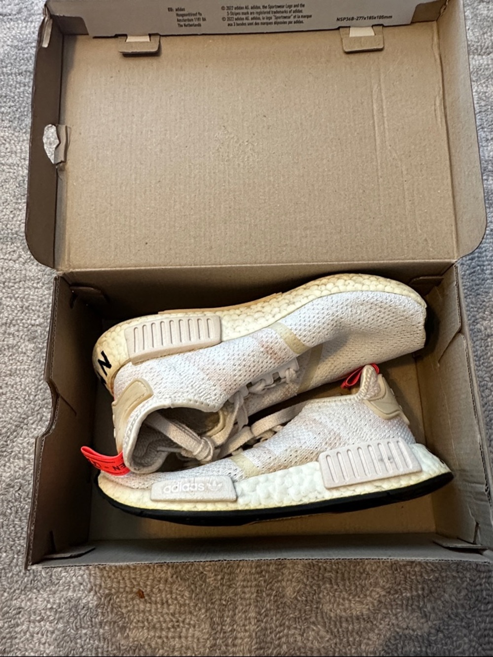 Adidas NMD R1 Cream Sneakers | Women’s 6